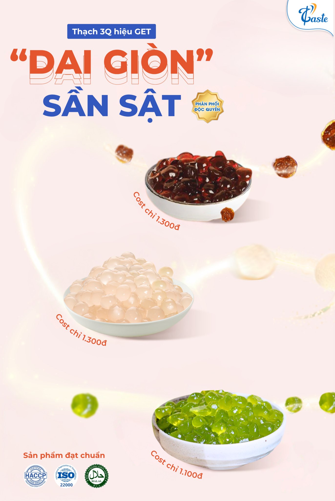 Thạch Trân Châu 3Q Get - Topping Quốc Dân Cho Quán Cà Phê, Trà Sữa