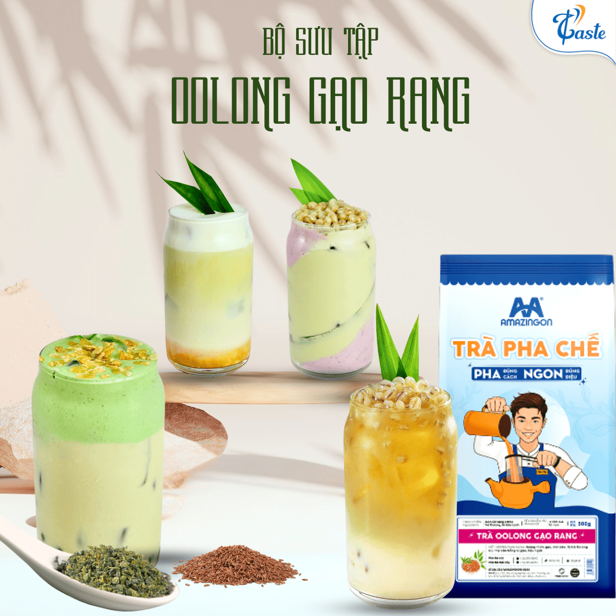 Bộ Sưu Tập Oolong Gạo Rang - Trà Thanh Vị, Ít Calo