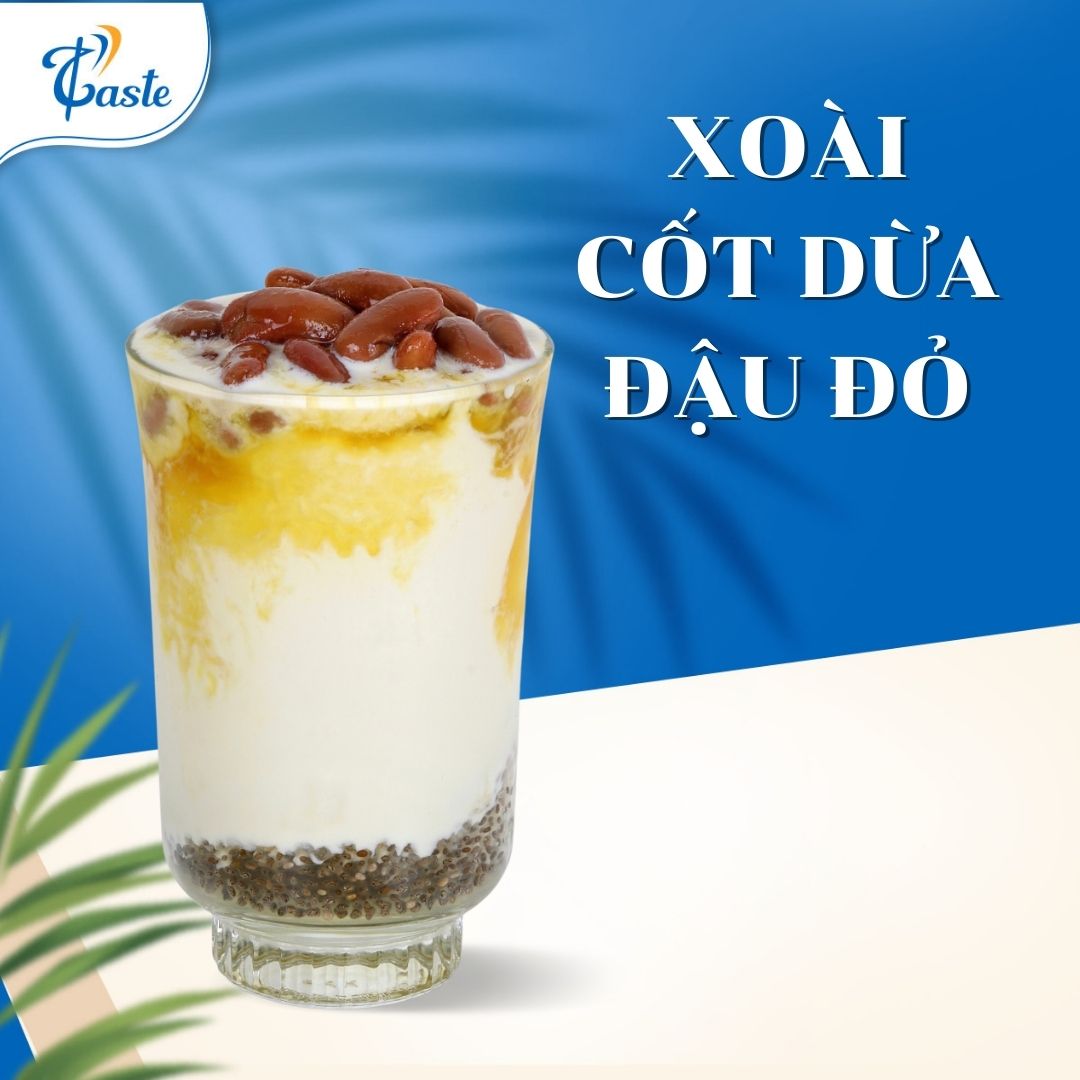 CÔNG THỨC XOÀI CỐT DỪA ĐẬU ĐỎ