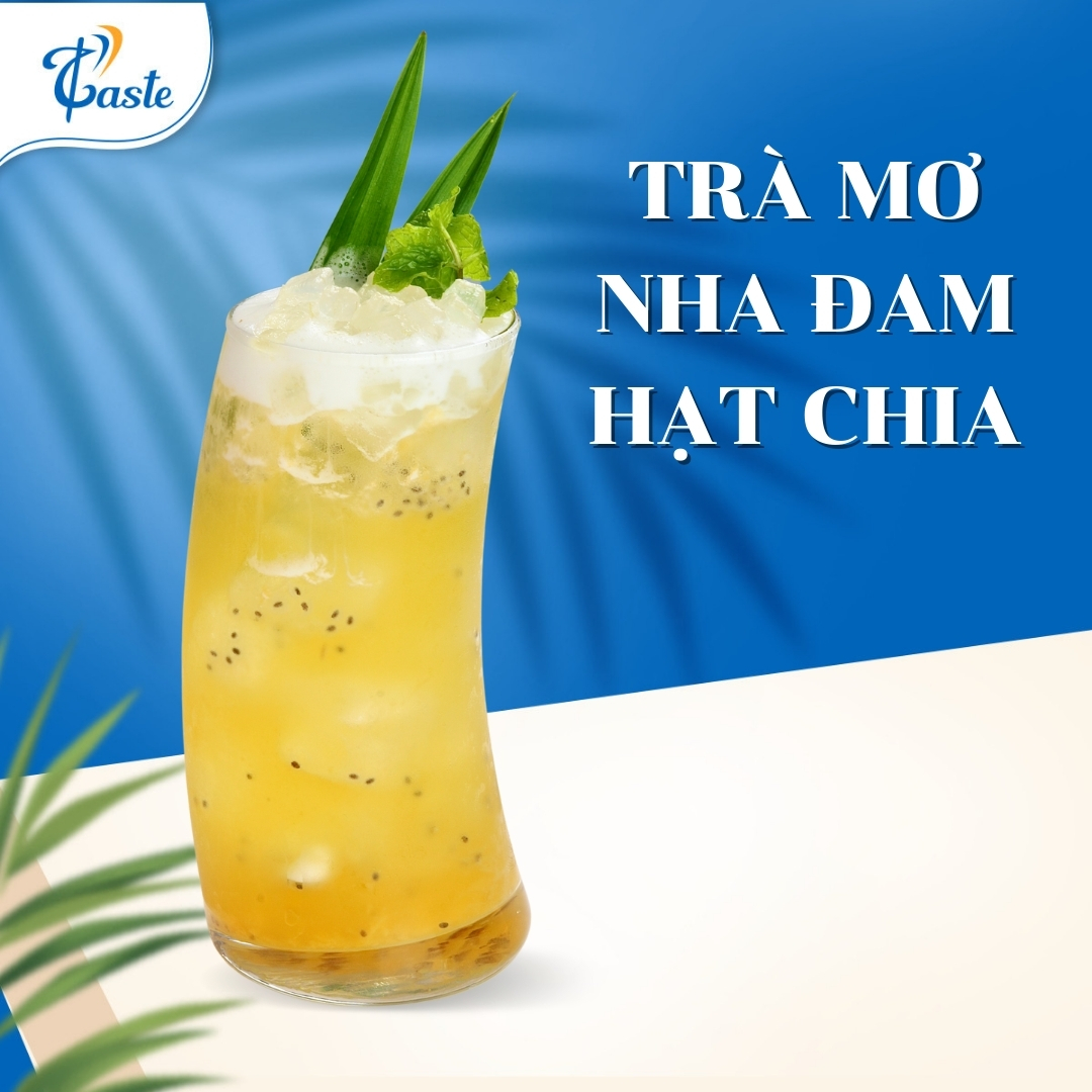 CÔNG THỨC TRÀ MƠ NHA ĐAM HẠT CHIA