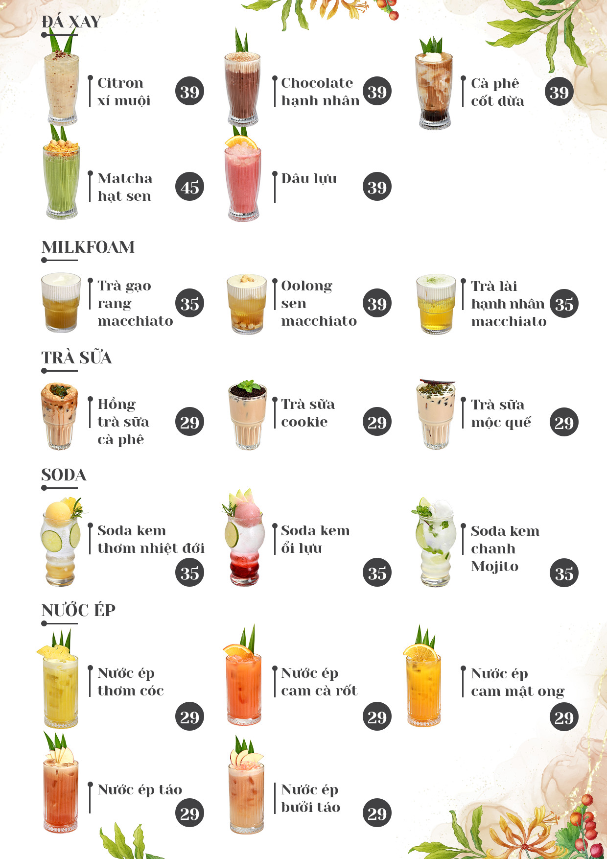 HỌC CÁCH TỰ LÊN MENU CHO QUÁN CAFE/ TRÀ SỮA