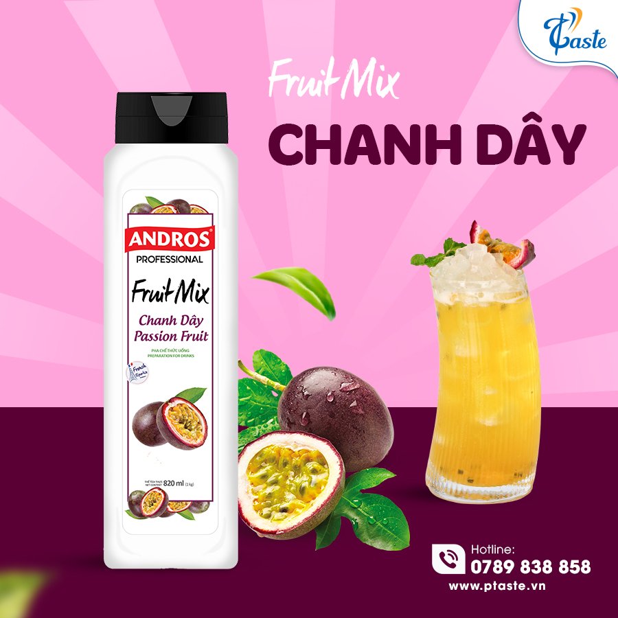 ANDROS FRUIT MIX - CHANH DÂY 820ML