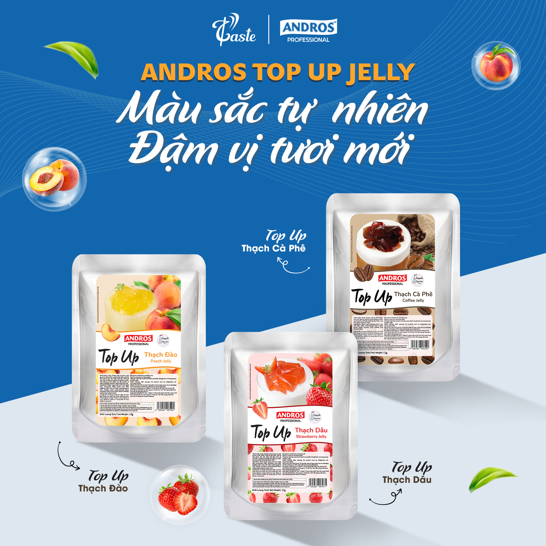 THẠCH ĐÀO - TOP UP JELLY ANDROS 1KG