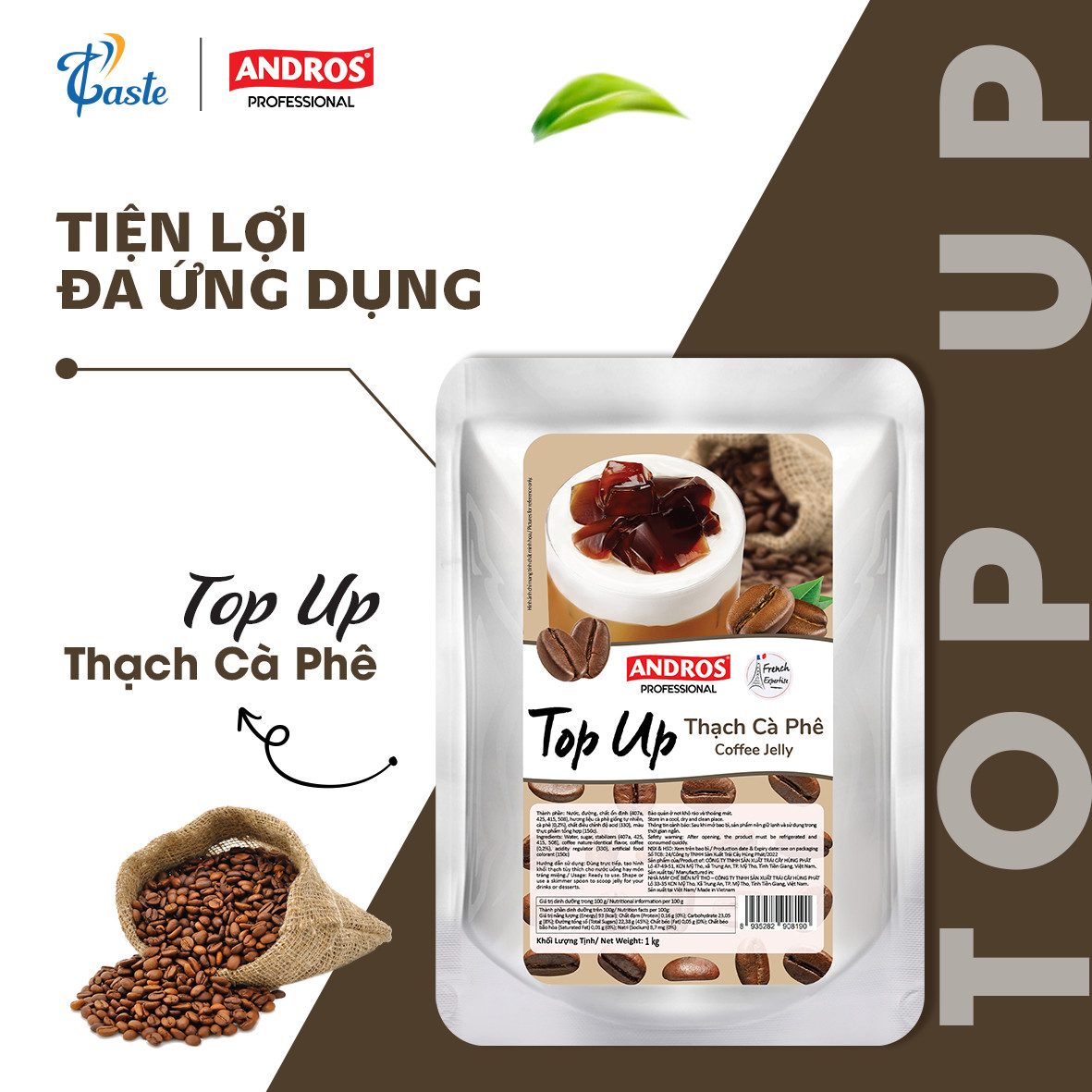THẠCH CÀ PHÊ - TOP UP JELLY ANDROS 1KG