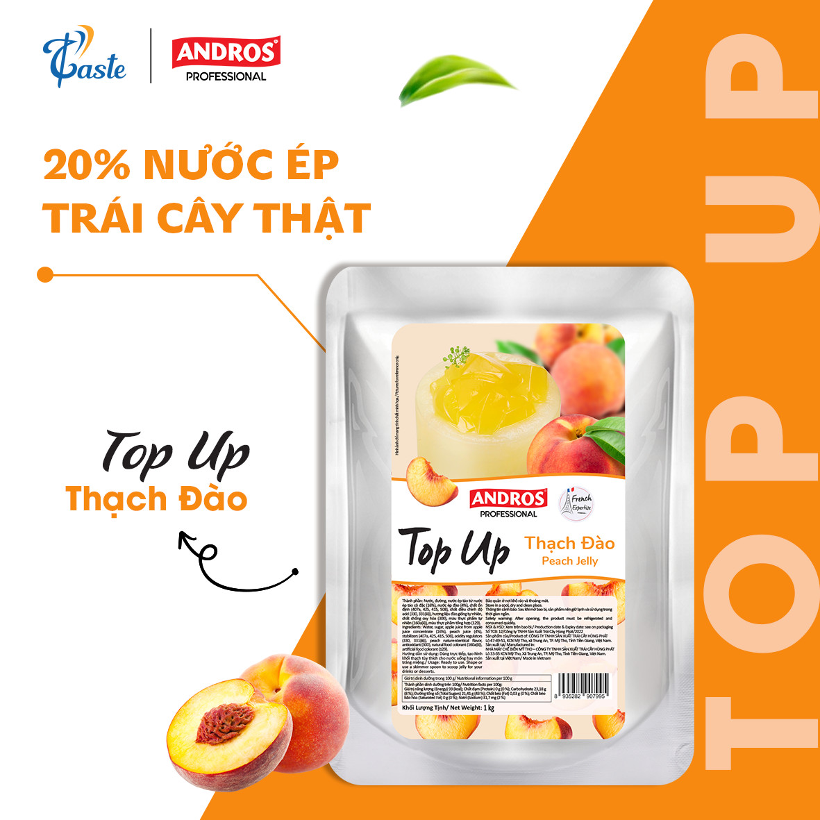 THẠCH ĐÀO - TOP UP JELLY ANDROS 1KG